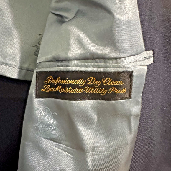 Hart Schaffner & Marx Jack Nicklaus Golden Bear Navy Blue Sports Coat Blazer 38R - Picture 12 of 16